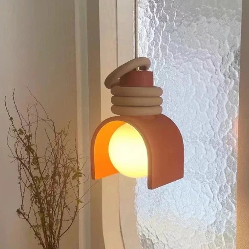 Wabi-Sabi Japanese Resin Pendant Light