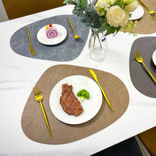 Double-Sided Faux Leather Placemats