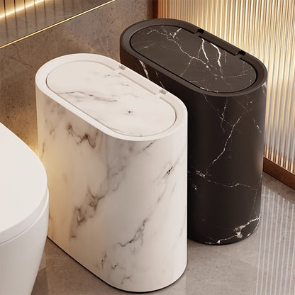Marble-Effect Bin with Lid