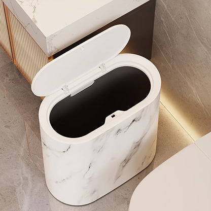 Marble-Effect Bin with Lid