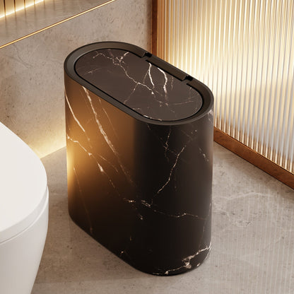 Marble-Effect Bin with Lid
