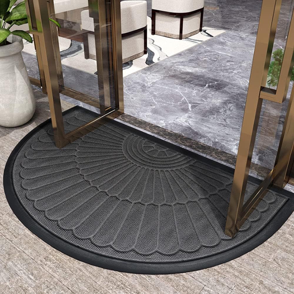 Semi-Circle Rubber Entry Door Mat