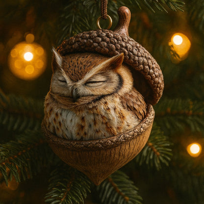 Woodland Animal Acorn Christmas Ornaments