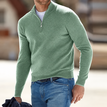 Men's Zip-Up Knit Sweater