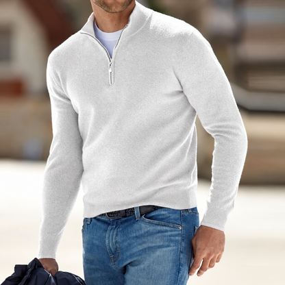 Men's Zip-Up Knit Sweater