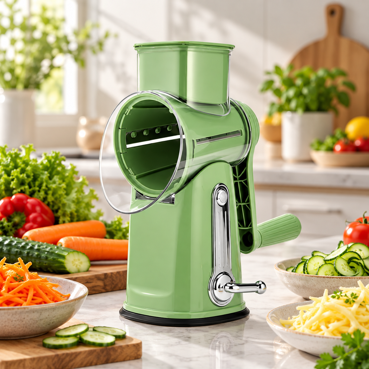 5-in-1 Rotary Vegetable Slicer