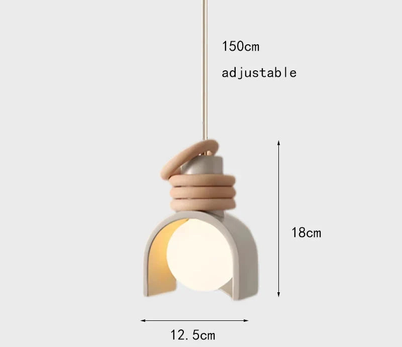 Wabi-Sabi Japanese Resin Pendant Light