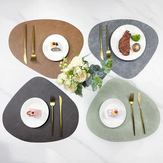Double-Sided Faux Leather Placemats
