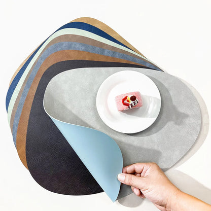 Double-Sided Faux Leather Placemats