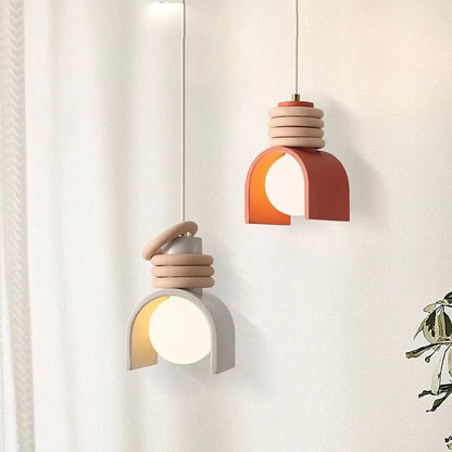 Wabi-Sabi Japanese Resin Pendant Light