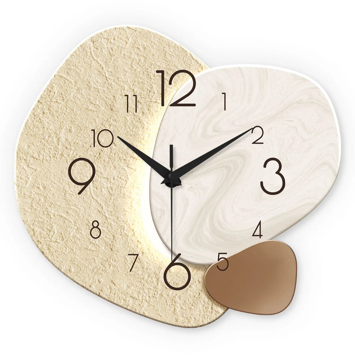 Stone-Effect Silent Wall Clock