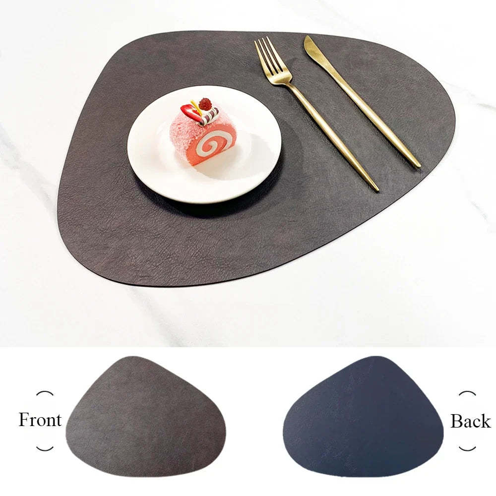 Double-Sided Faux Leather Placemats