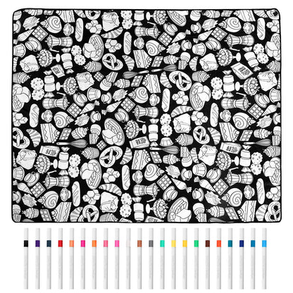 Bakery design blanket with 24 markers