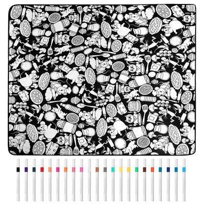 Cat and Mouse design blanket with 24 markers