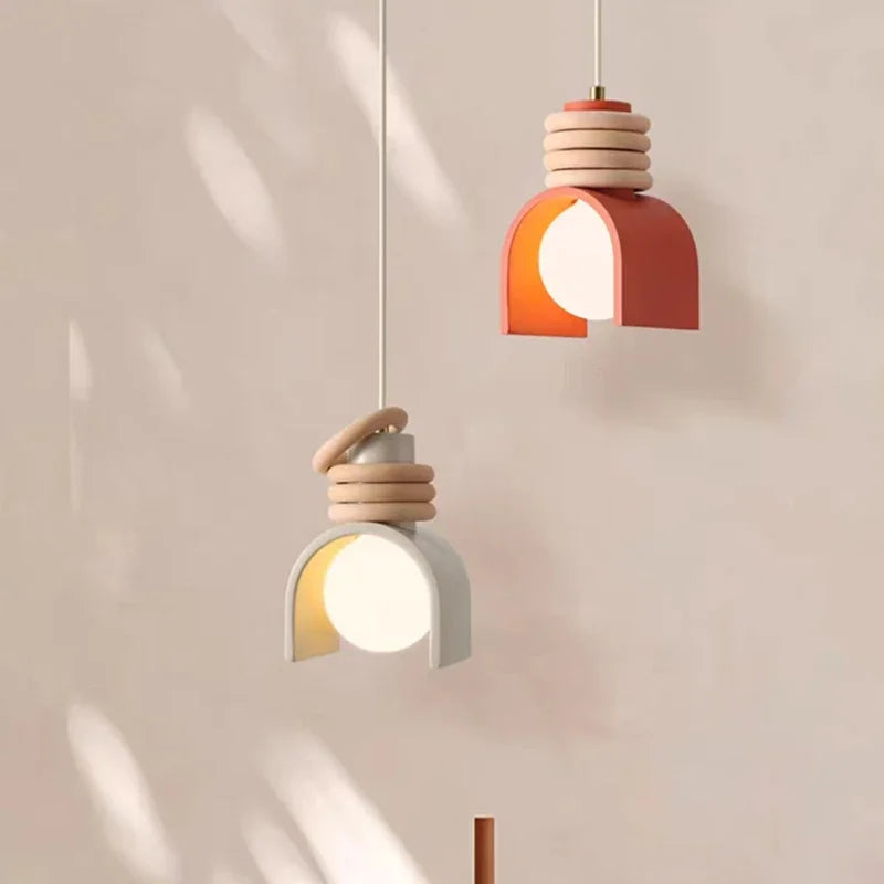 Wabi-Sabi Japanese Resin Pendant Light