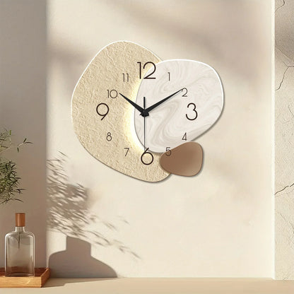 Stone-Effect Silent Wall Clock