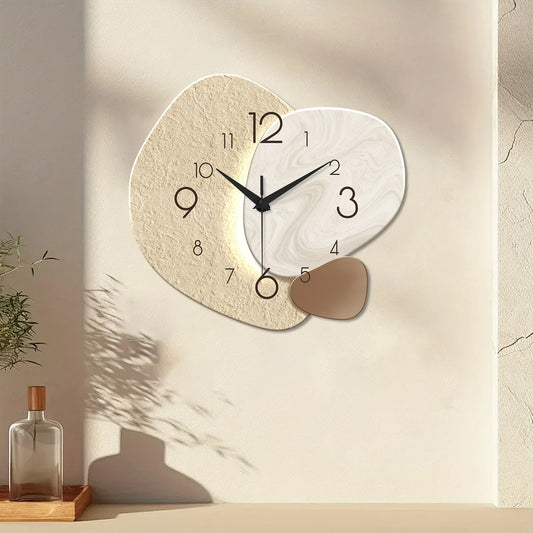 Stone-Effect Silent Wall Clock