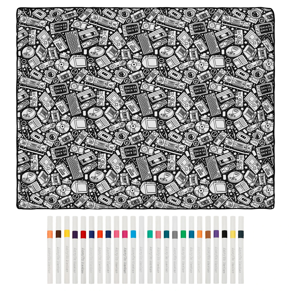 Sci-Fi design blanket with 24 markers
