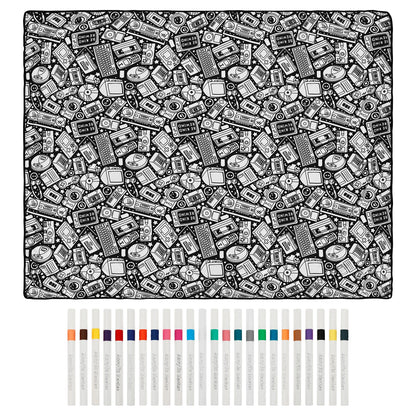 Sci-Fi design blanket with 24 markers