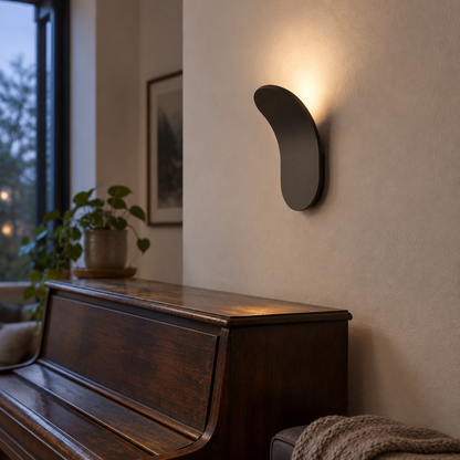 Nordic Minimalist LED Wall Lamp, Black