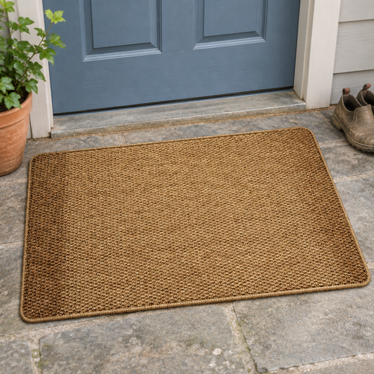 Faux Jute Outdoor Doormat, Brown