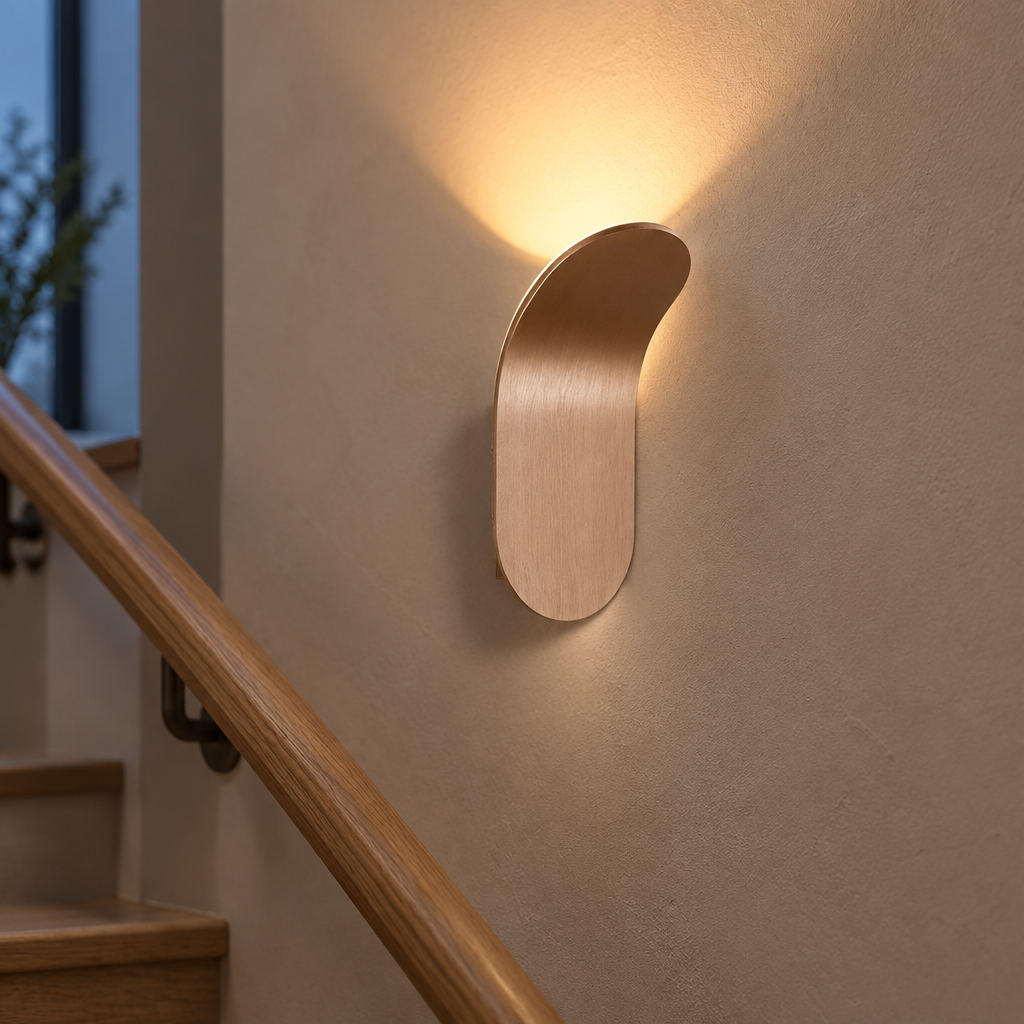 Nordic Minimalist LED Wall Lamp, Champagne