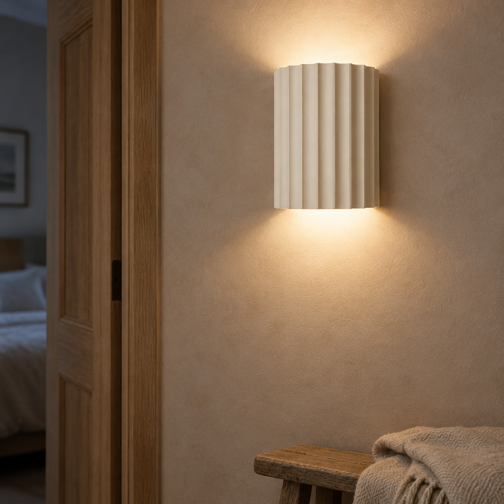 Nordic Ribbed Resin Wall Lamp