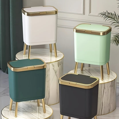 15L Odor-Sealing Trash Can with Legs