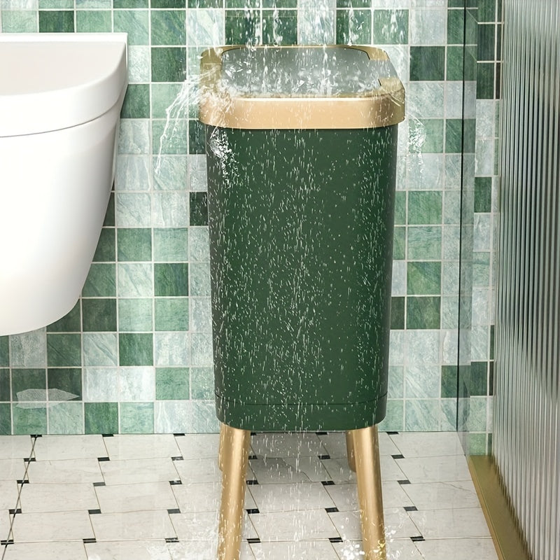 15L Odor-Sealing Trash Can with Legs