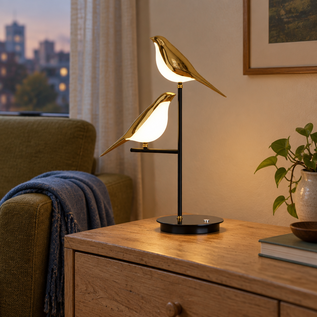 Golden Birds LED lamp