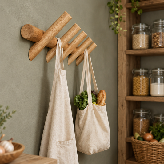 Solid Oak Wall Rack