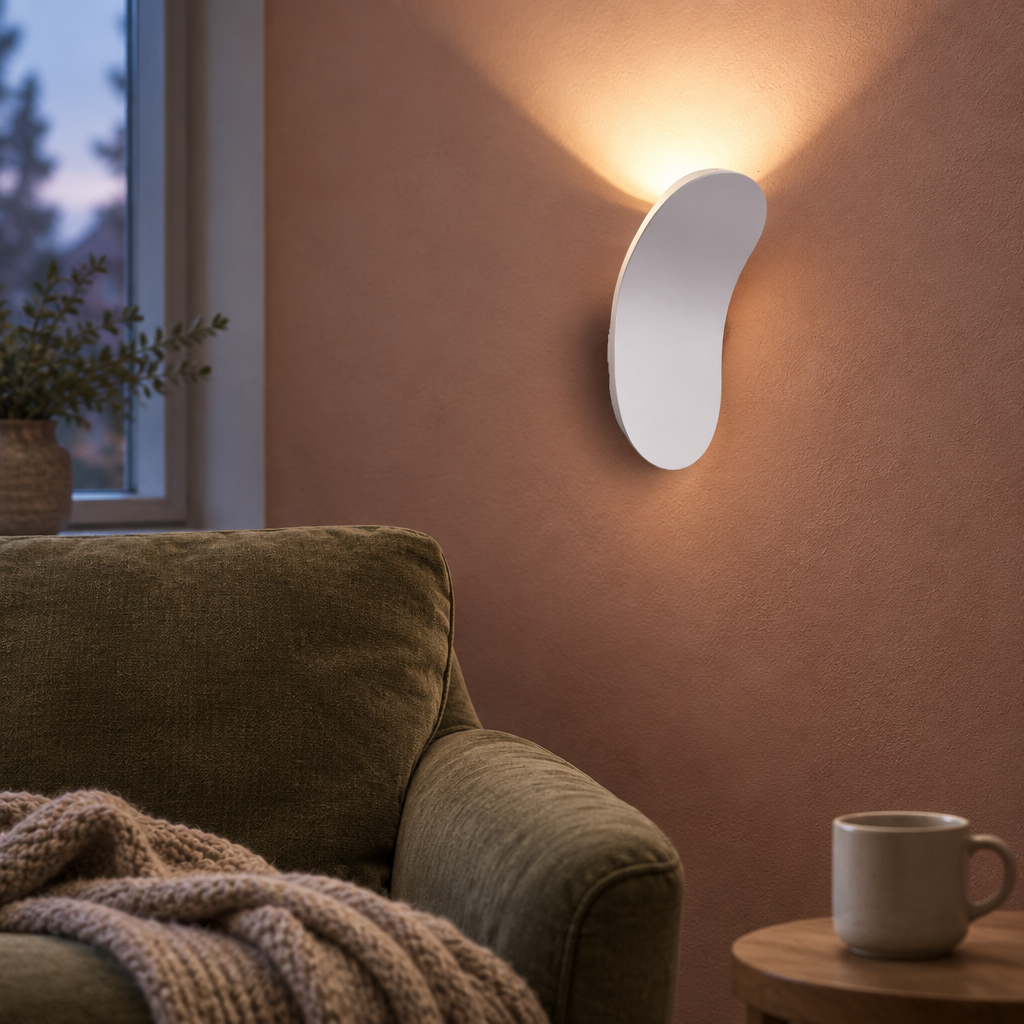 Nordic Minimalist LED Wall Lamp, White